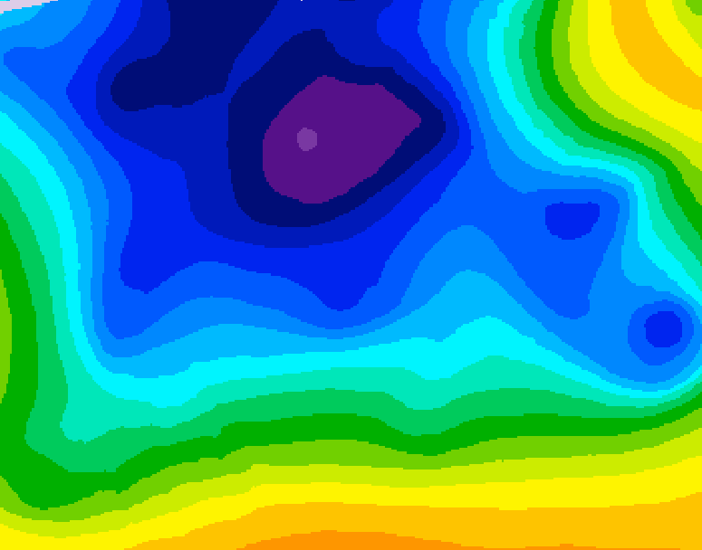 GDPS 500 millibar geopotential height 006 hour forecast chart for Canada based on 2025/12/26 1200Z data