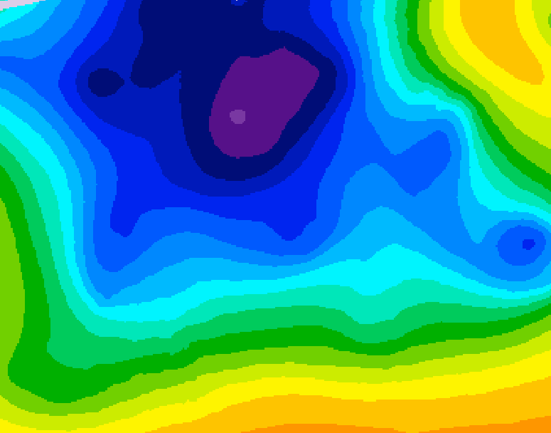 GDPS 500 millibar geopotential height 012 hour forecast chart for Canada based on 2025/12/26 1200Z data
