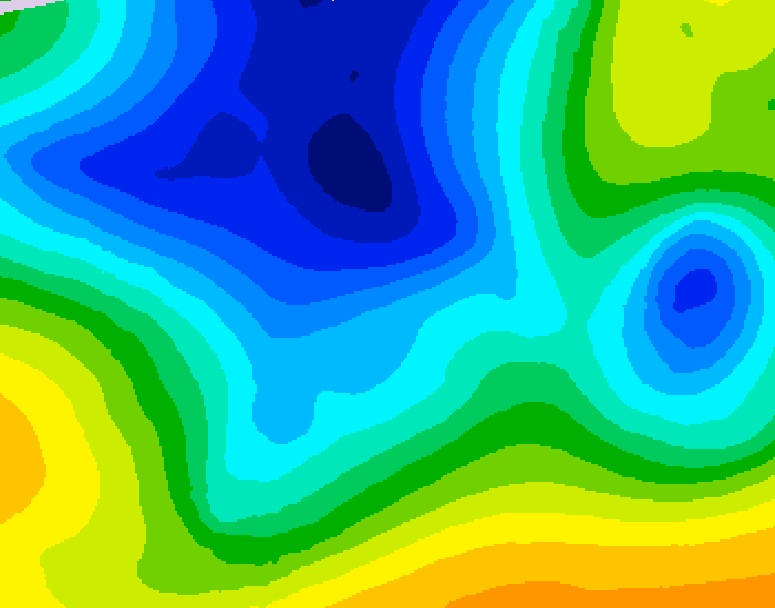 GDPS 500 millibar geopotential height 042 hour forecast chart for Canada based on 2025/12/26 1200Z data