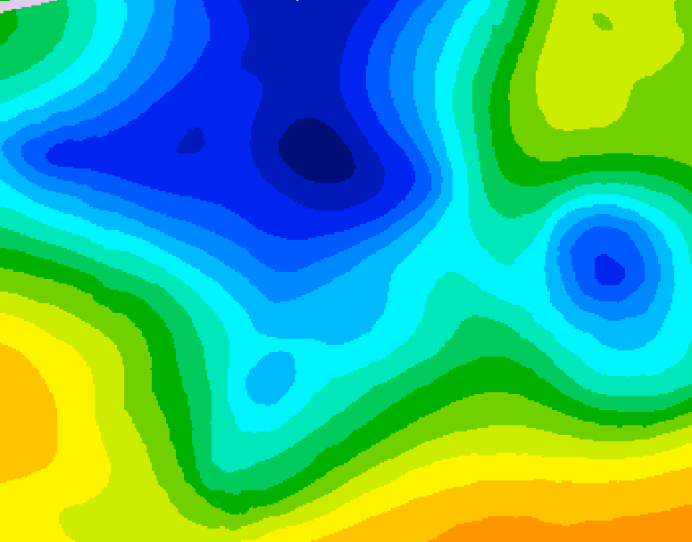 GDPS 500 millibar geopotential height 048 hour forecast chart for Canada based on 2025/12/26 1200Z data