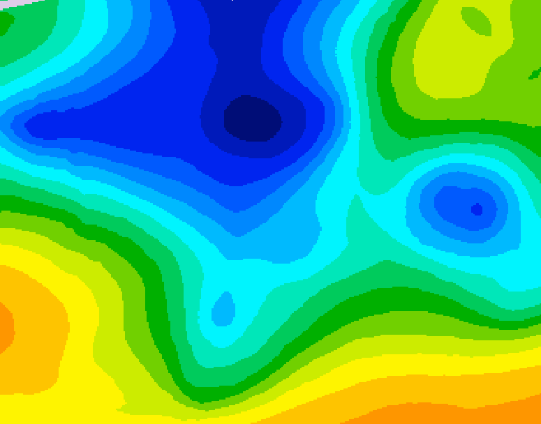 GDPS 500 millibar geopotential height 054 hour forecast chart for Canada based on 2025/12/26 1200Z data