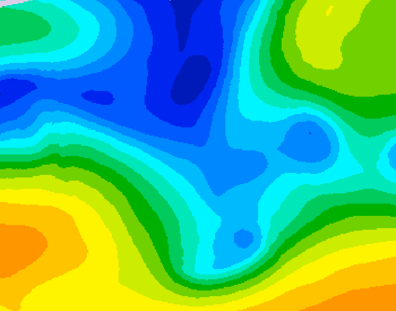 GDPS 500 millibar geopotential height 072 hour forecast chart for Canada based on 2025/12/26 1200Z data
