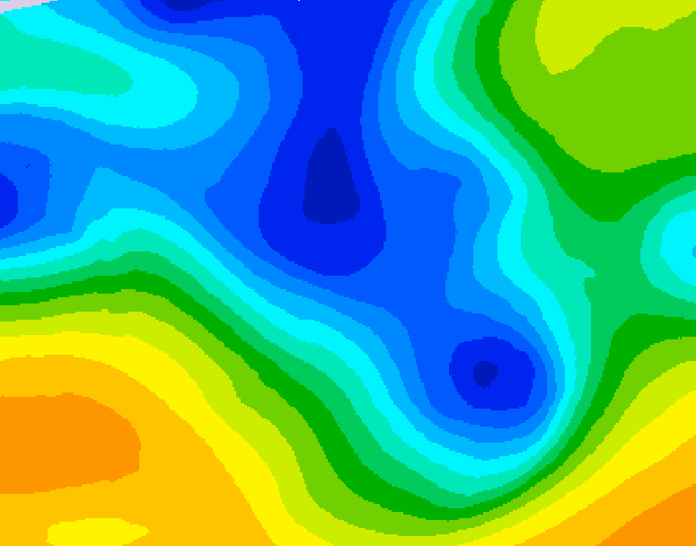 GDPS 500 millibar geopotential height 090 hour forecast chart for Canada based on 2025/12/26 1200Z data