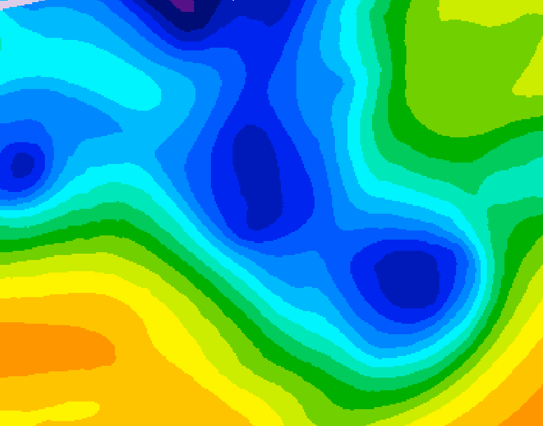 GDPS 500 millibar geopotential height 102 hour forecast chart for Canada based on 2025/12/26 1200Z data