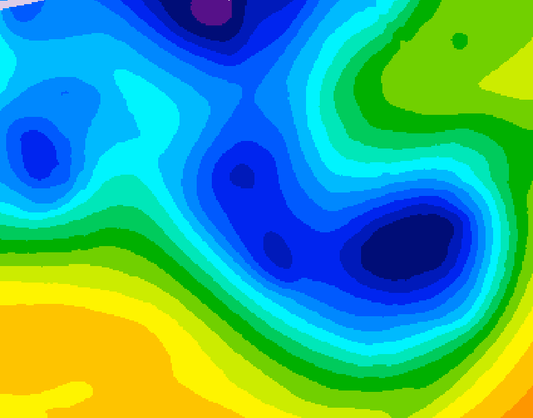 GDPS 500 millibar geopotential height 114 hour forecast chart for Canada based on 2025/12/26 1200Z data