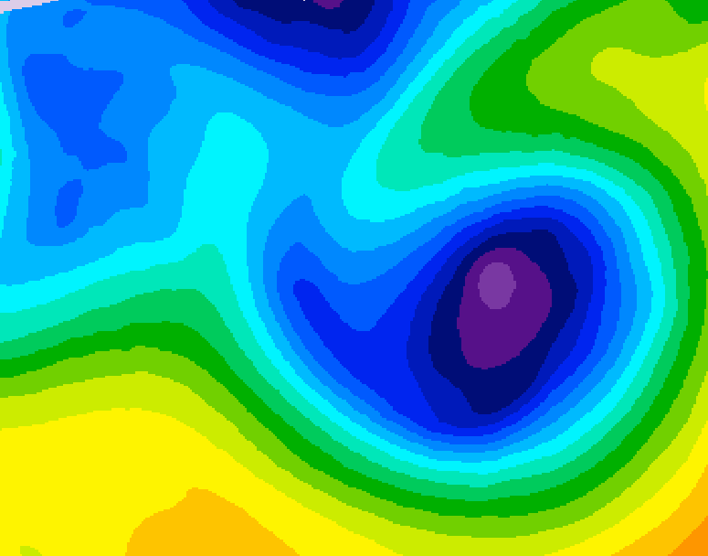 GDPS 500 millibar geopotential height 132 hour forecast chart for Canada based on 2025/12/26 1200Z data