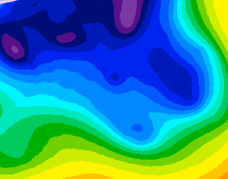 GDPS 500 millibar geopotential height 216 hour forecast chart for Canada based on 2025/12/26 1200Z data