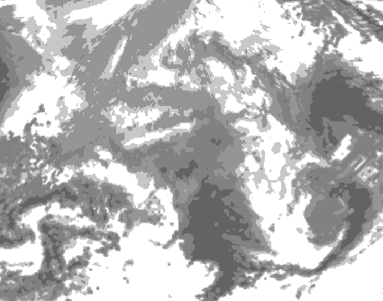 GDPS total cloud 006 hour forecast chart for Canada based on 2025/12/26 0000Z data