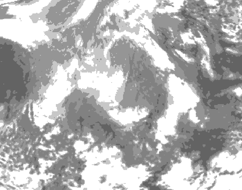 GDPS total cloud 036 hour forecast chart for Canada based on 2025/12/26 0000Z data