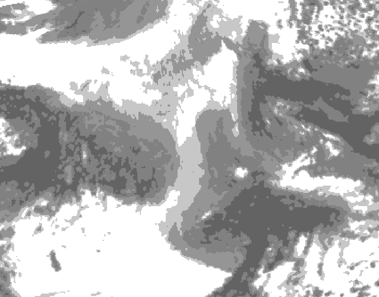 GDPS total cloud 084 hour forecast chart for Canada based on 2025/12/26 0000Z data
