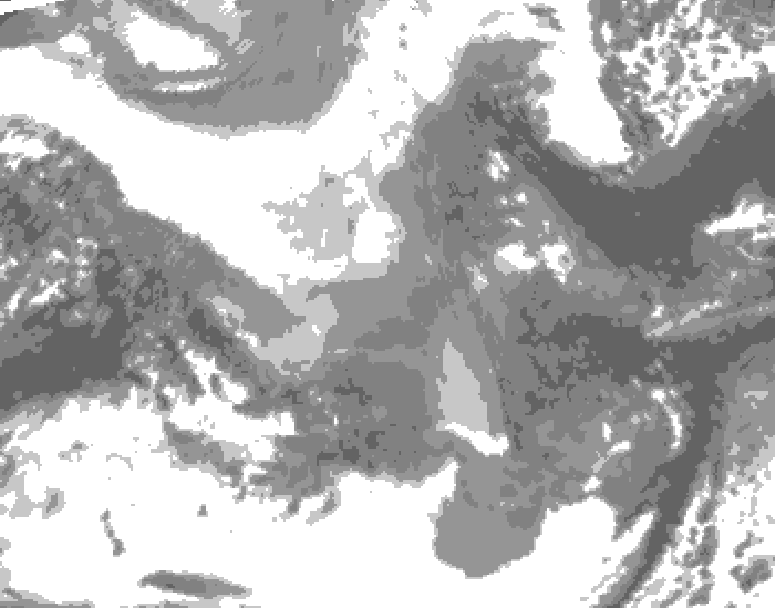 GDPS total cloud 108 hour forecast chart for Canada based on 2025/12/26 0000Z data