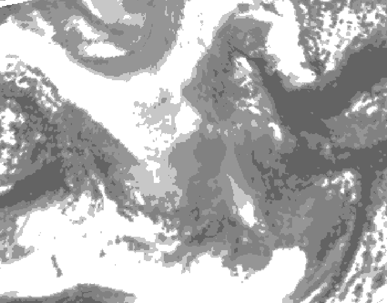 GDPS total cloud 114 hour forecast chart for Canada based on 2025/12/26 0000Z data