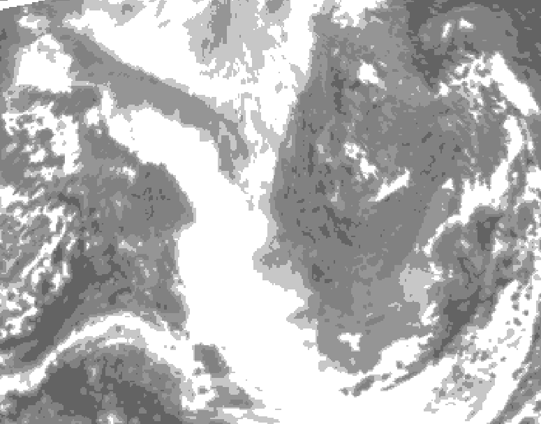 GDPS total cloud 162 hour forecast chart for Canada based on 2025/12/26 0000Z data