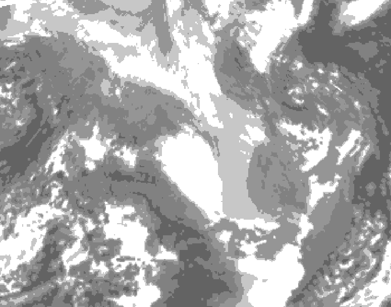 GDPS total cloud 198 hour forecast chart for Canada based on 2025/12/26 0000Z data