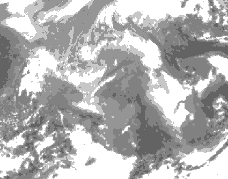 GDPS total cloud 006 hour forecast chart for Canada based on 2025/12/26 1200Z data