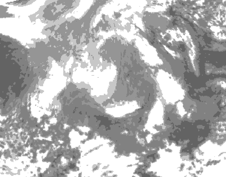 GDPS total cloud 024 hour forecast chart for Canada based on 2025/12/26 1200Z data