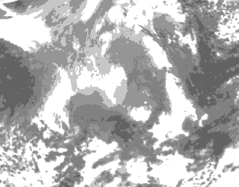 GDPS total cloud 030 hour forecast chart for Canada based on 2025/12/26 1200Z data