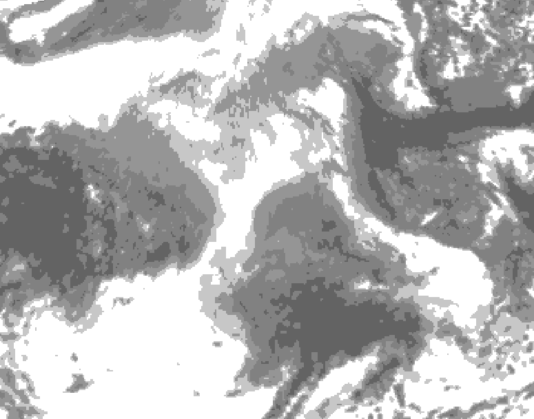 GDPS total cloud 060 hour forecast chart for Canada based on 2025/12/26 1200Z data