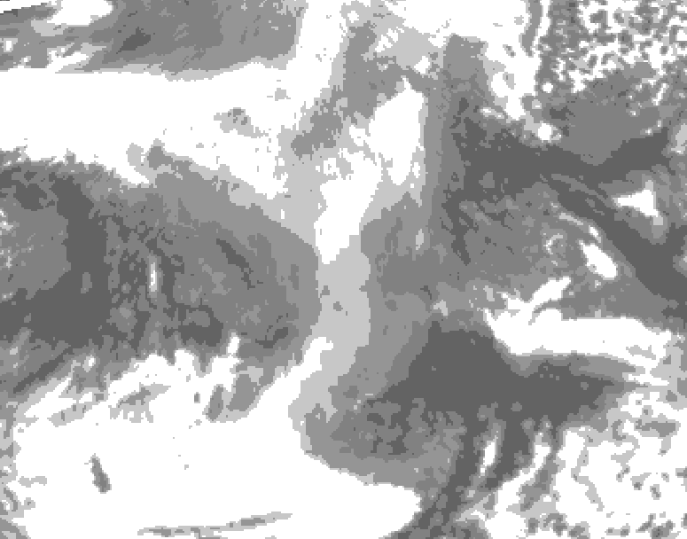 GDPS total cloud 072 hour forecast chart for Canada based on 2025/12/26 1200Z data