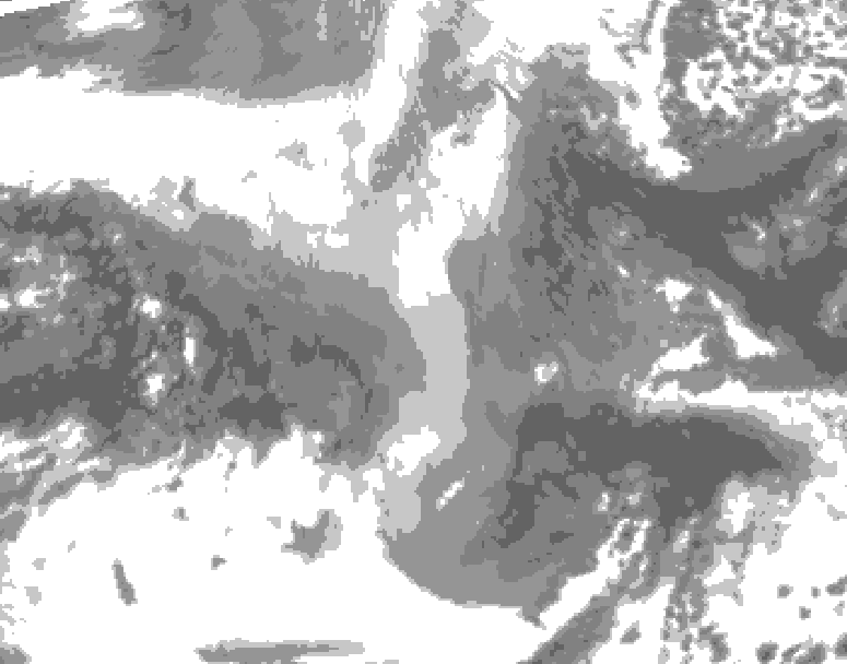 GDPS total cloud 078 hour forecast chart for Canada based on 2025/12/26 1200Z data