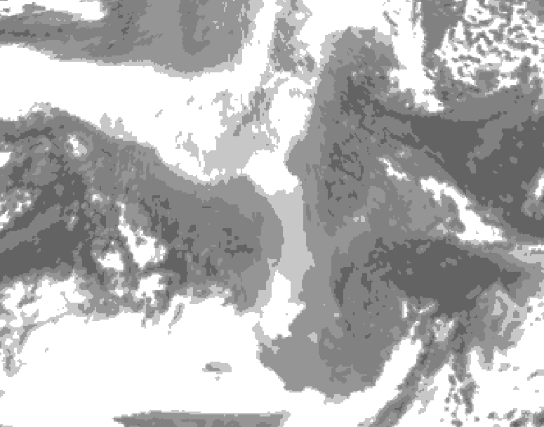 GDPS total cloud 084 hour forecast chart for Canada based on 2025/12/26 1200Z data