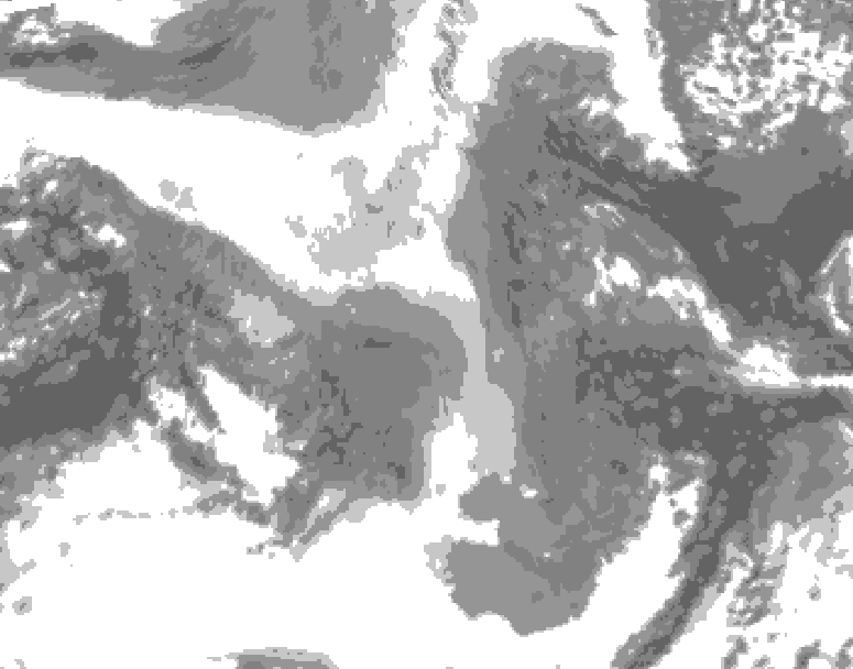 GDPS total cloud 090 hour forecast chart for Canada based on 2025/12/26 1200Z data