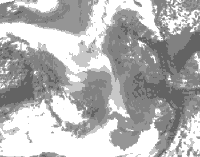 GDPS total cloud 096 hour forecast chart for Canada based on 2025/12/26 1200Z data