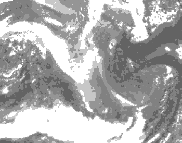 GDPS total cloud 114 hour forecast chart for Canada based on 2025/12/26 1200Z data