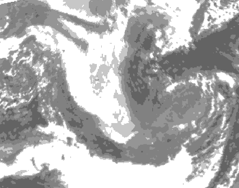 GDPS total cloud 126 hour forecast chart for Canada based on 2025/12/26 1200Z data