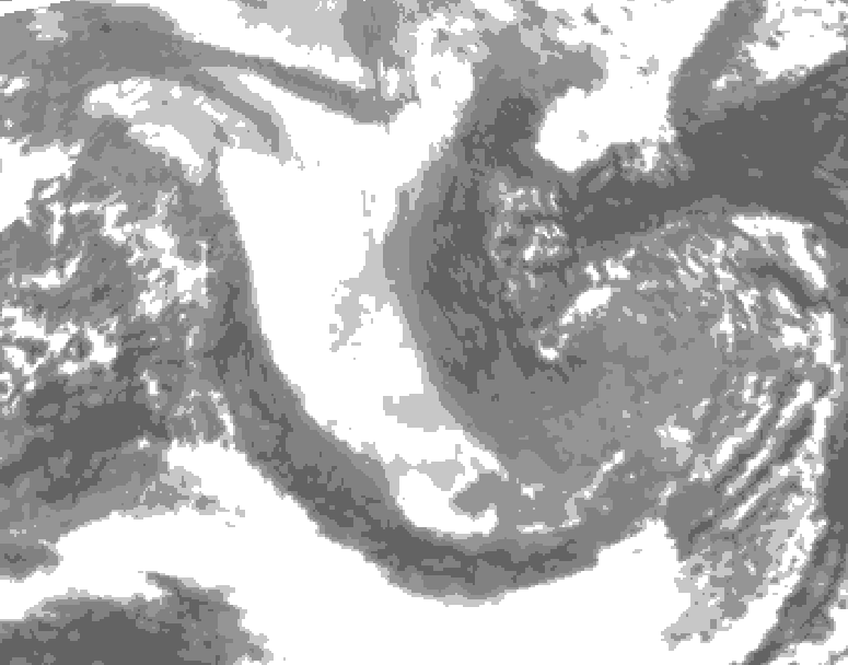 GDPS total cloud 132 hour forecast chart for Canada based on 2025/12/26 1200Z data