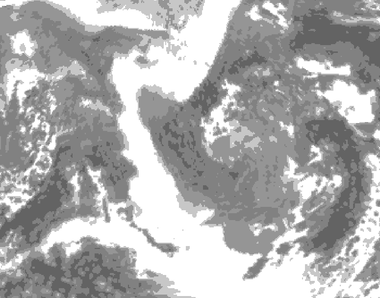 GDPS total cloud 156 hour forecast chart for Canada based on 2025/12/26 1200Z data