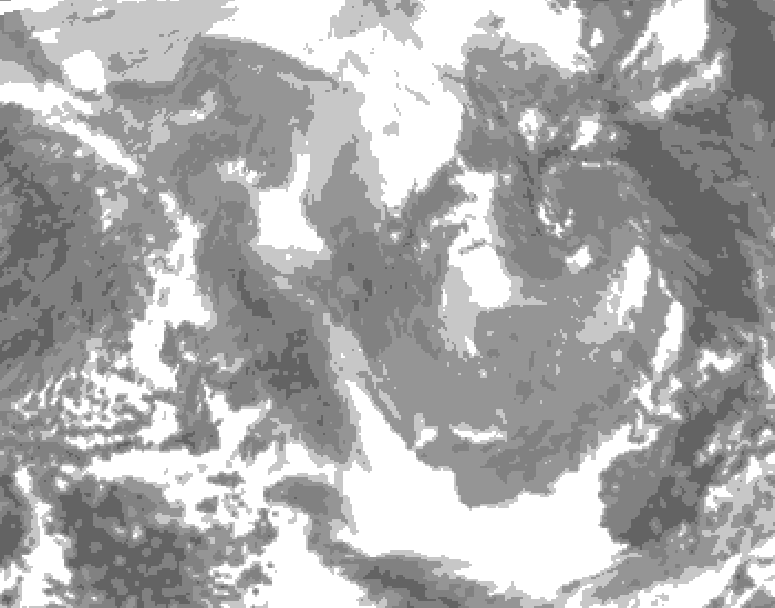 GDPS total cloud 180 hour forecast chart for Canada based on 2025/12/26 1200Z data