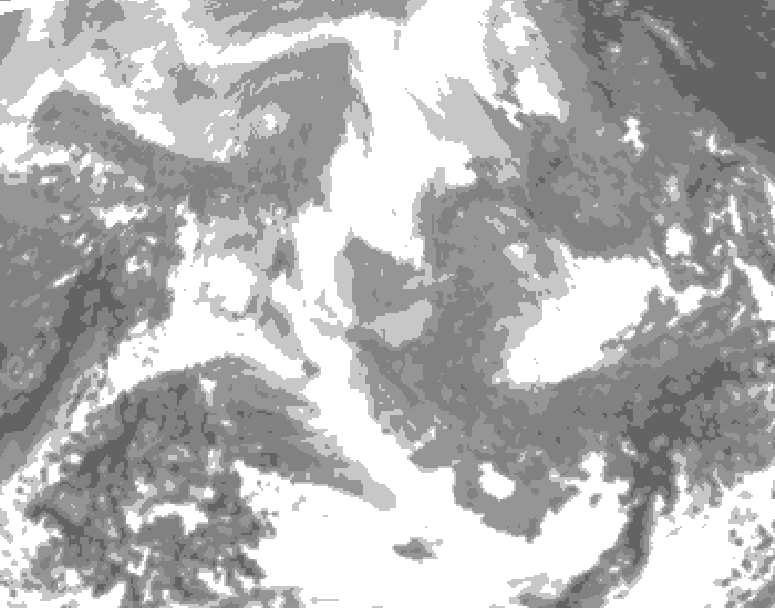 GDPS total cloud 234 hour forecast chart for Canada based on 2025/12/26 1200Z data