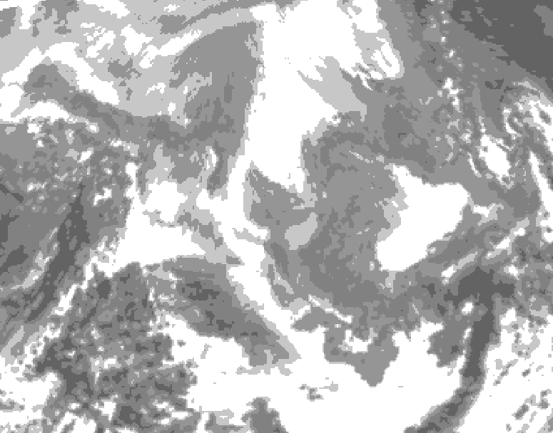 GDPS total cloud 240 hour forecast chart for Canada based on 2025/12/26 1200Z data
