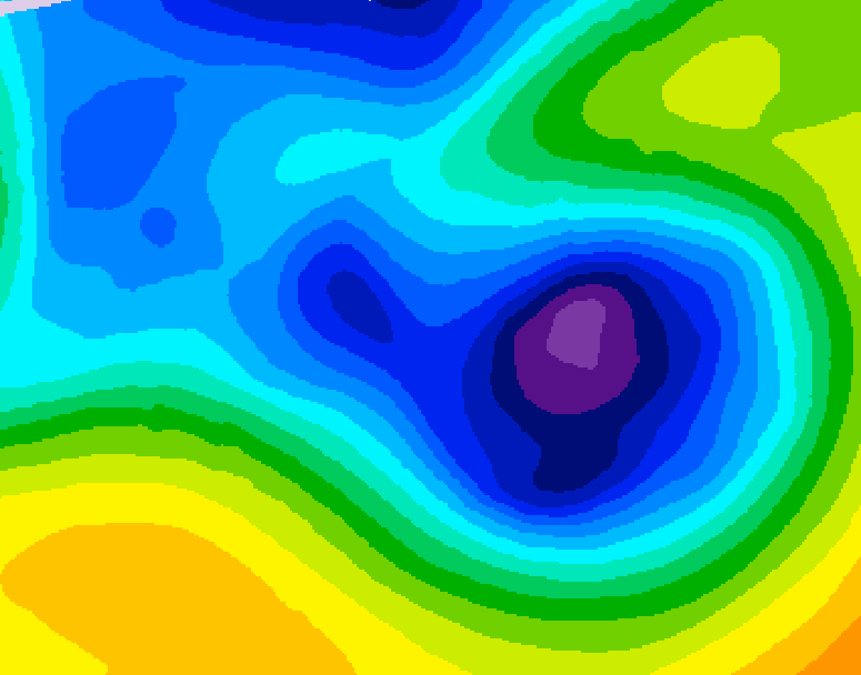 GDPS 500 millibar geopotential height 120 hour forecast chart for Canada based on 2025/12/27 0000Z data