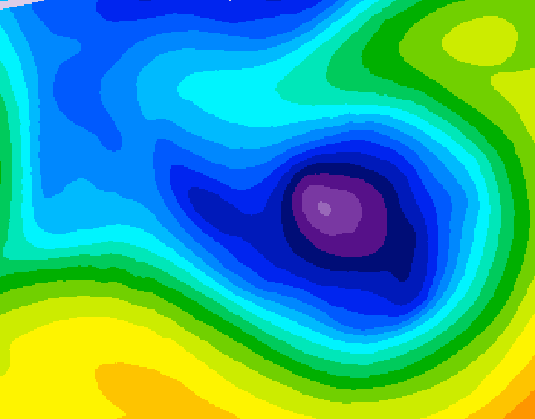 GDPS 500 millibar geopotential height 132 hour forecast chart for Canada based on 2025/12/27 0000Z data