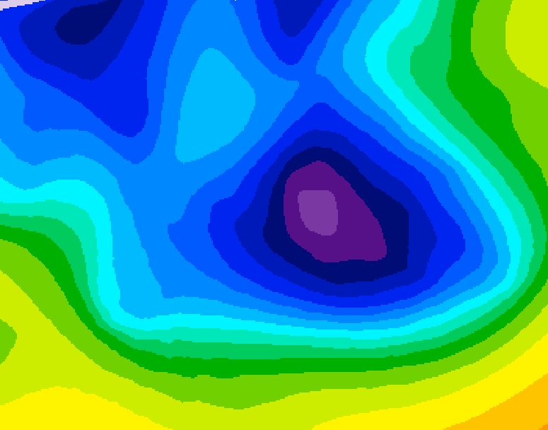 GDPS 500 millibar geopotential height 168 hour forecast chart for Canada based on 2025/12/27 0000Z data