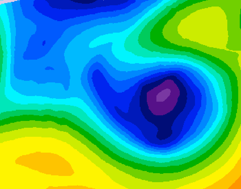 GDPS 500 millibar geopotential height 108 hour forecast chart for Canada based on 2025/12/27 1200Z data