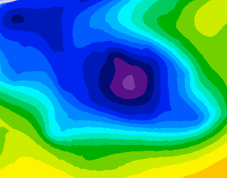 GDPS 500 millibar geopotential height 156 hour forecast chart for Canada based on 2025/12/27 1200Z data