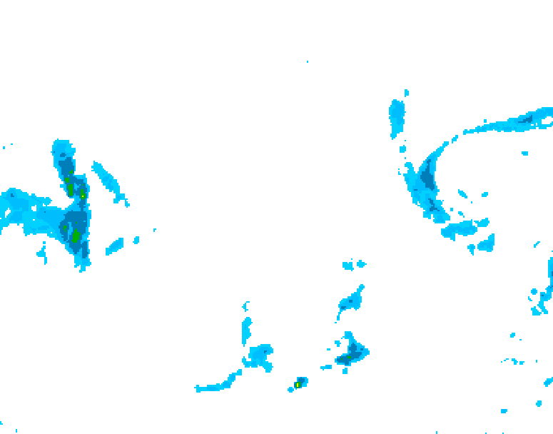 GDPS precipitation 036 hour forecast chart for Canada based on 2025/12/27 0000Z data