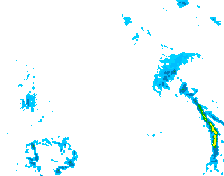 GDPS precipitation 234 hour forecast chart for Canada based on 2025/12/27 0000Z data
