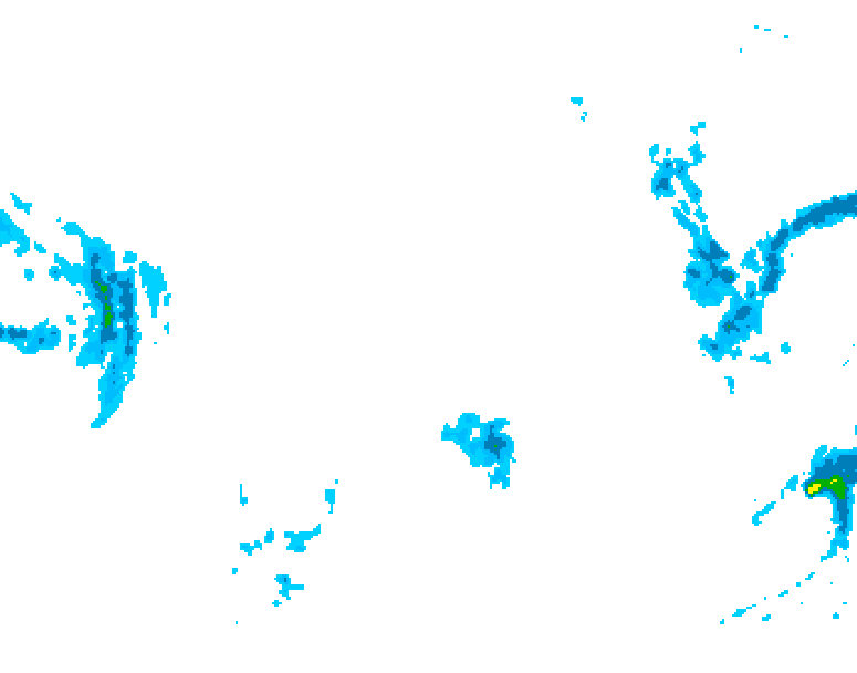 GDPS precipitation 012 hour forecast chart for Canada based on 2025/12/27 1200Z data