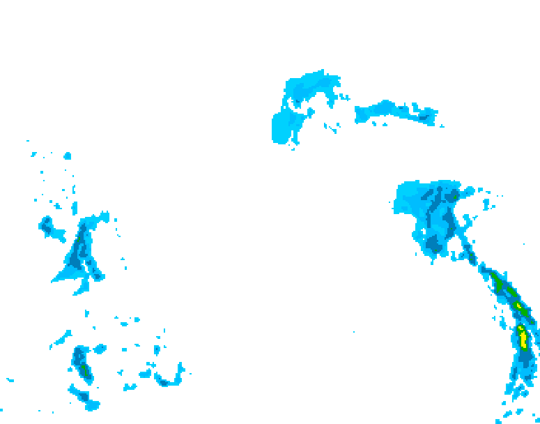 GDPS precipitation 222 hour forecast chart for Canada based on 2025/12/27 1200Z data