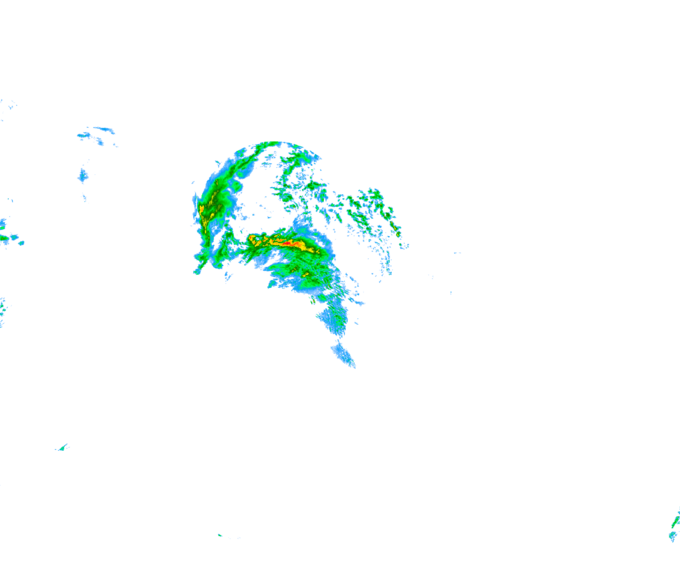 Weather radar data valid at 2025/12/27 16:24 UTC