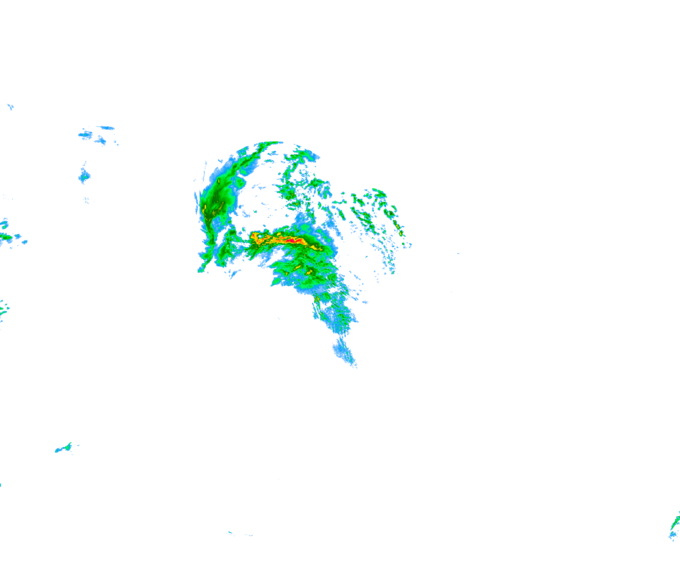 Weather radar data valid at 2025/12/27 16:36 UTC