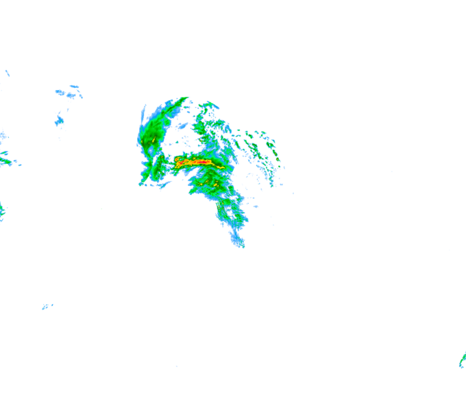 Weather radar data valid at 2025/12/27 16:54 UTC