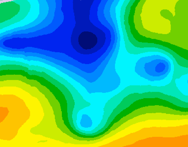 GDPS 500 millibar geopotential height 024 hour forecast chart for Canada based on 2025/12/28 0000Z data