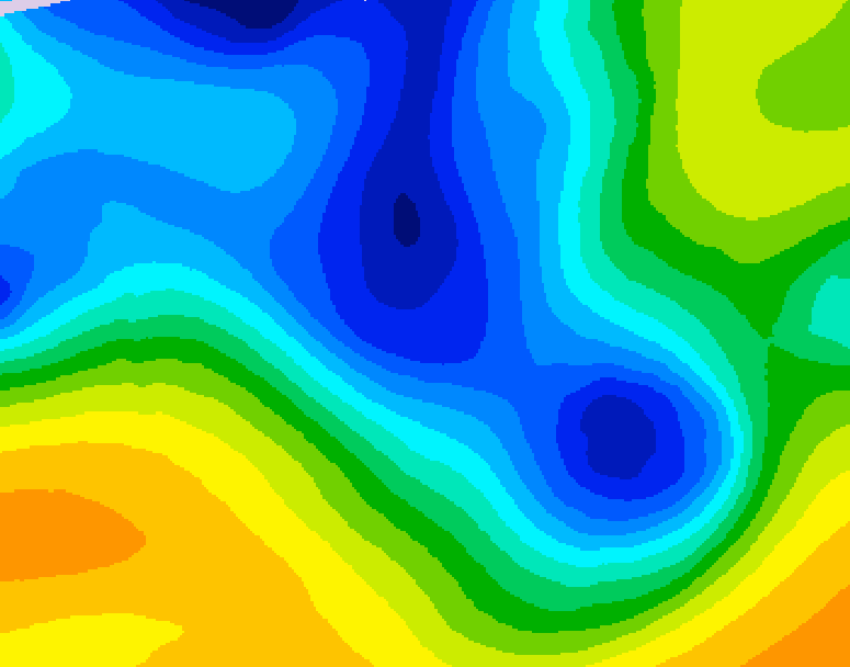 GDPS 500 millibar geopotential height 060 hour forecast chart for Canada based on 2025/12/28 0000Z data