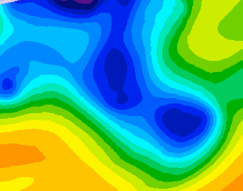GDPS 500 millibar geopotential height 066 hour forecast chart for Canada based on 2025/12/28 0000Z data