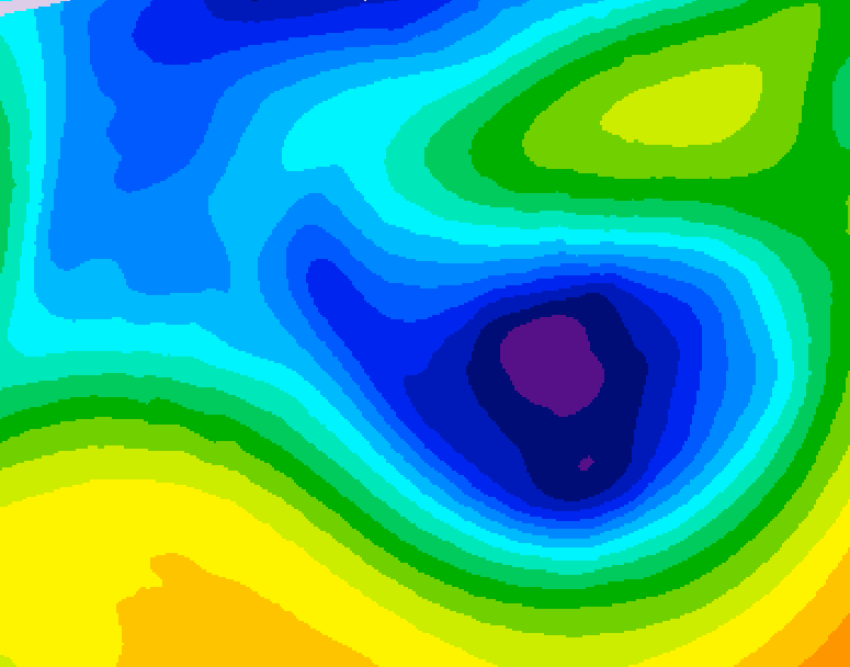 GDPS 500 millibar geopotential height 096 hour forecast chart for Canada based on 2025/12/28 0000Z data